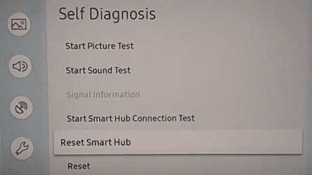 Reset Smart HUB Settings (Only For Samsung TV)